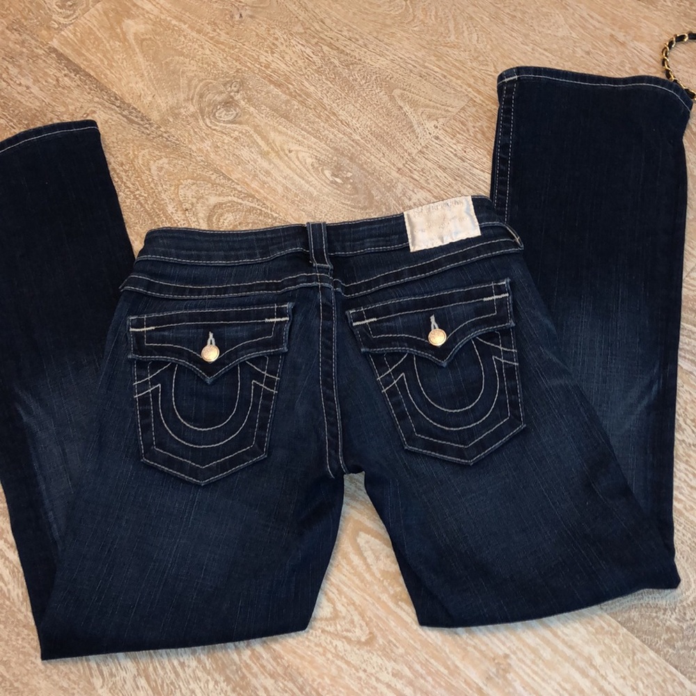 True Religion blue jeans size 27 dark denim